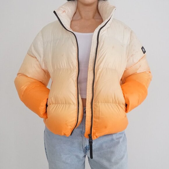 MACKAGE Evie Ombré Sunset 90% Duck Down Feather Cropped Puffer Jacket S - Picture 1 of 16